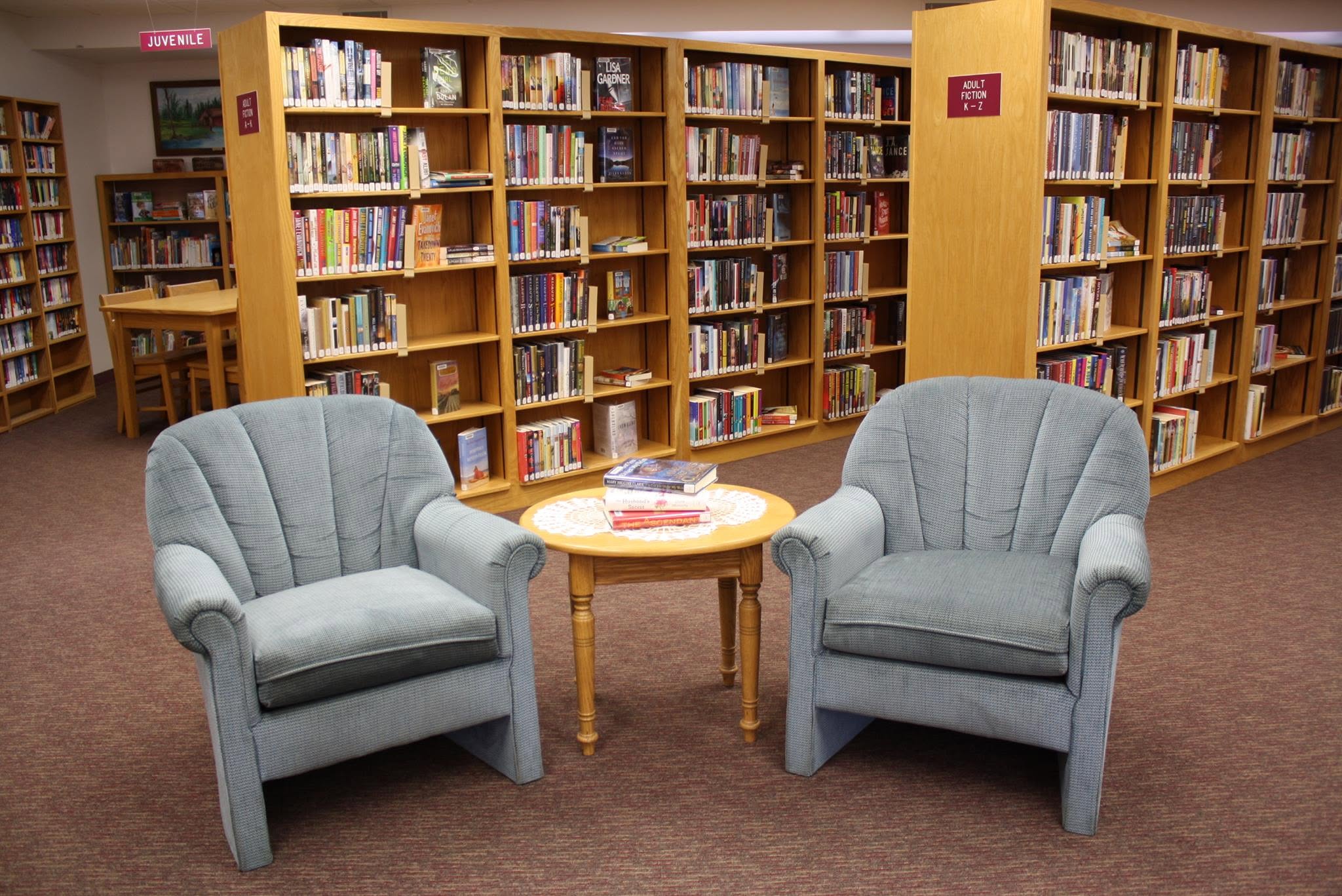 Nora Springs Library sitting area